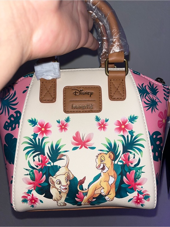 Loungefly Handbags - Loungefly Disney The Lion King Floral Mini Handbag - Pink, Cream & Tan